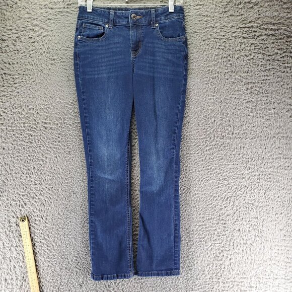 Maurices Jeans Womens Size 2 Short Blue M Jeans Mid-Rise Stretch Denim 5 Pockets - Picture 1 of 13